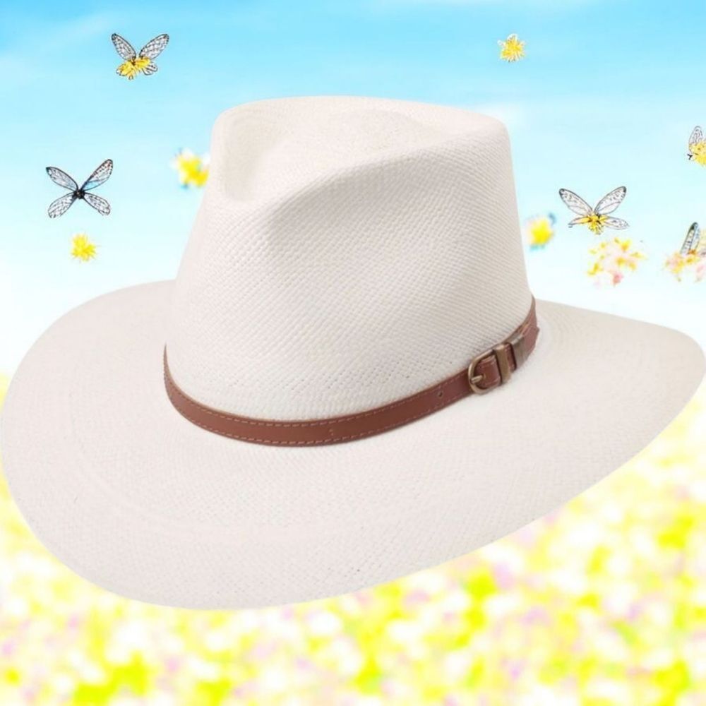 Big Alli Ladies "Australian Te Panama" Grade 3 White Panama Hat. Biga15069.